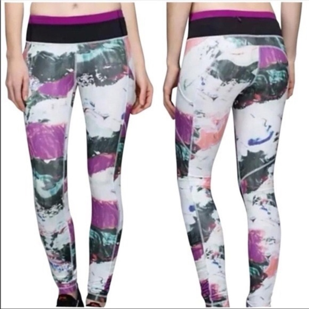 Rare Lululemon Watercolor Speed Tight III Leggings / Size 4